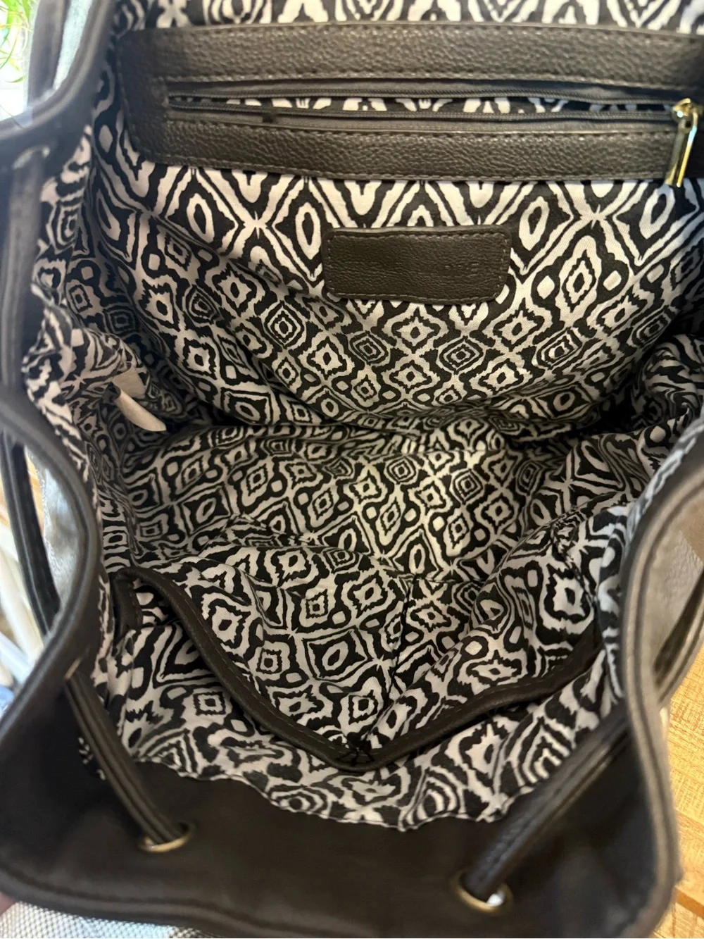 Steve Madden Studded Tassel Drawstring Backpack - Dark Gray